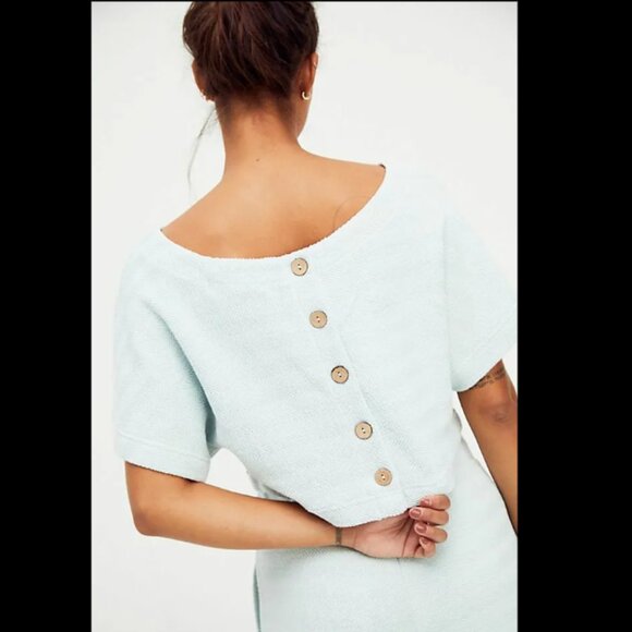 Free People Light Blue Wide Leg Pants - Picture 3 of 9